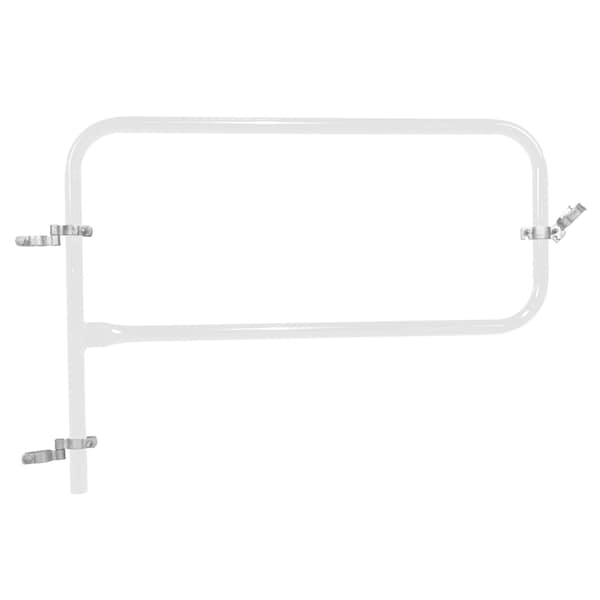 WHITE PIPE SAFETY RAILING GATE-P SHAPED 48X36